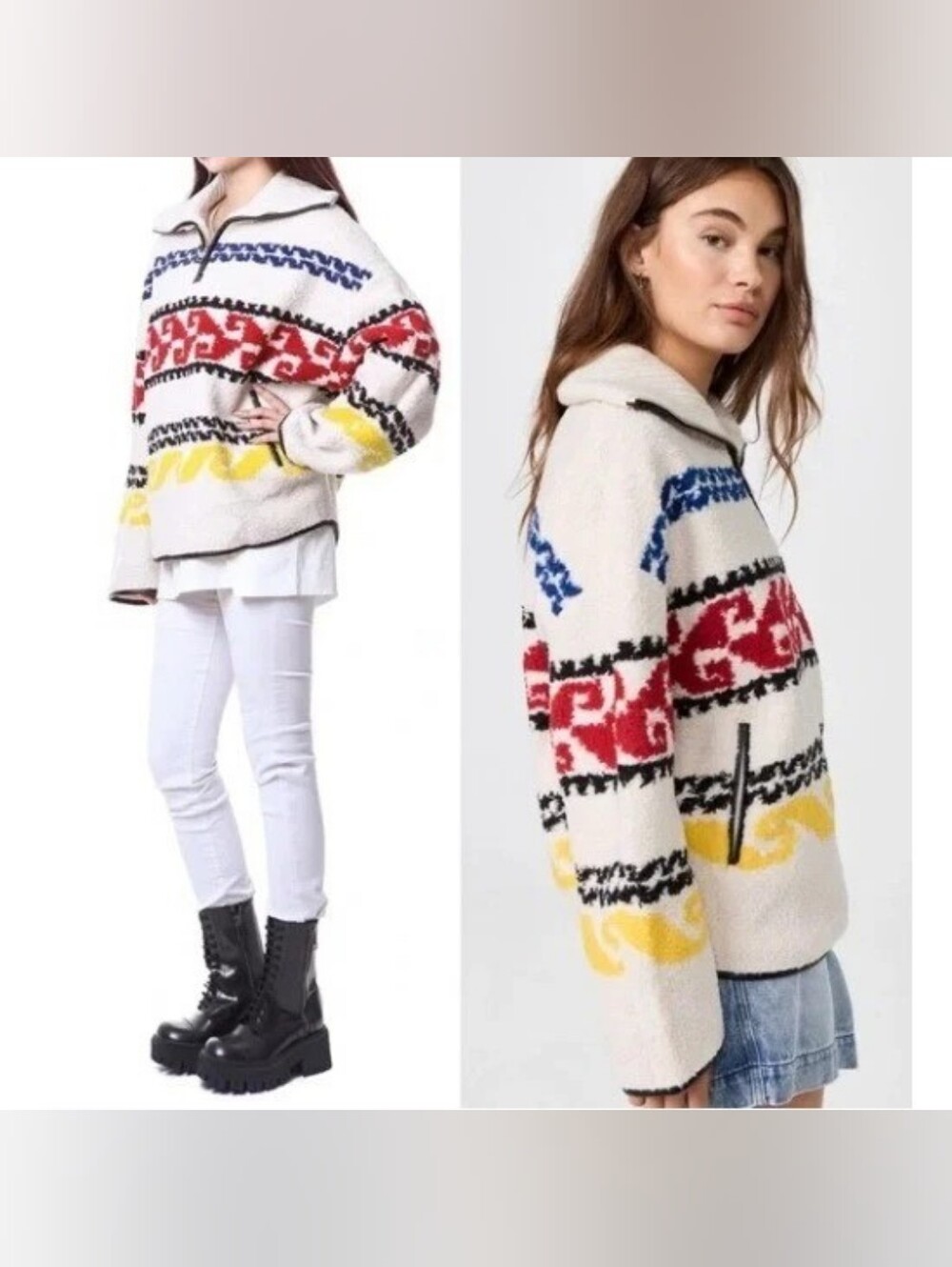 Isabel Marant Étoile Marner Fleece Pullover Top - Picture 4 of 13